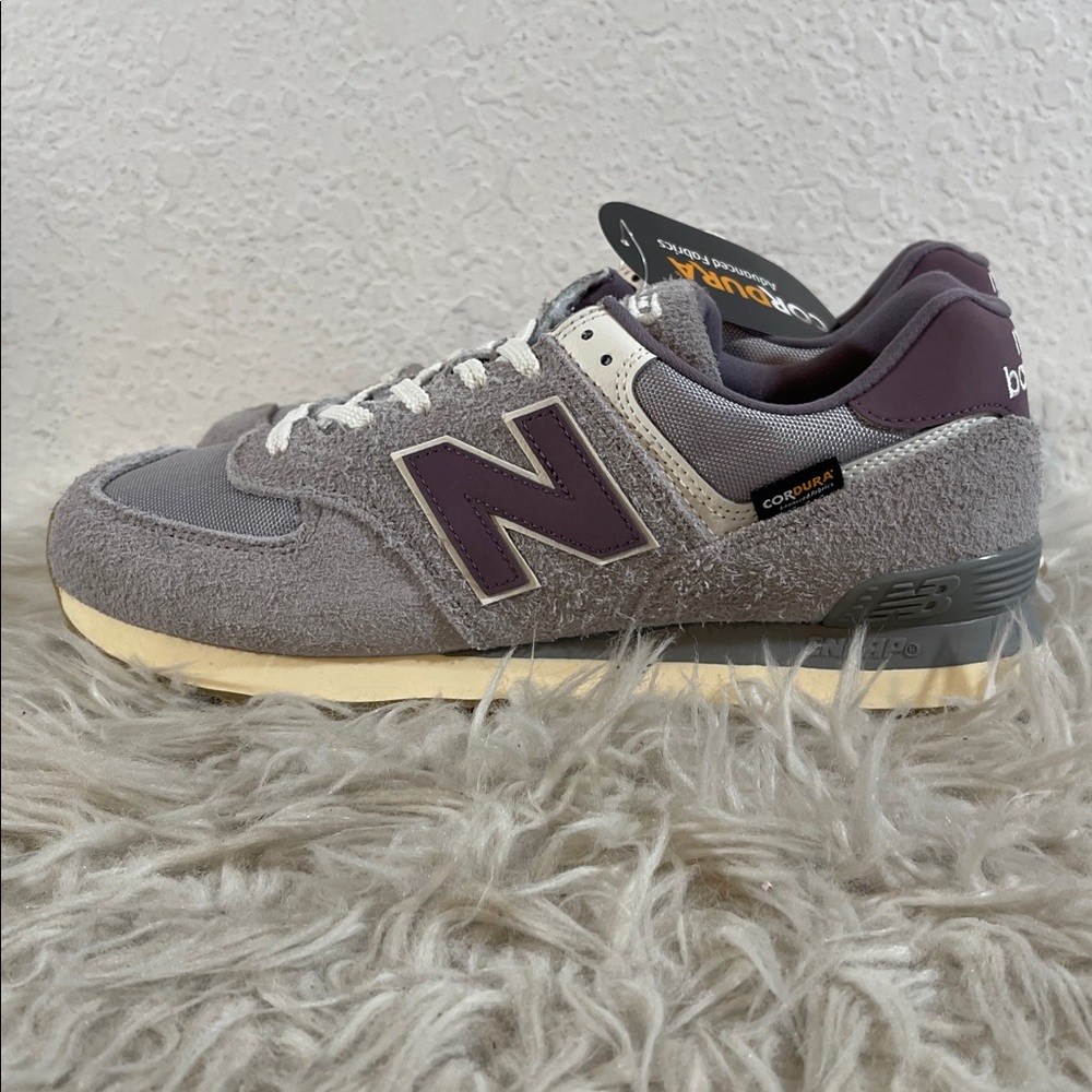 NEW BALANCE UNISEX U574YGD Rain Cloud Grey GREY & PURPLE SIZE 11.5 NEW - Picture 9 of 16
